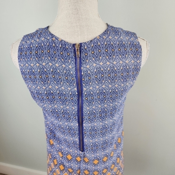 Dainty Halligan Sleeveless Lined Exposed Back Zipper  Shift Dress Size Medium - Picture 6 of 9